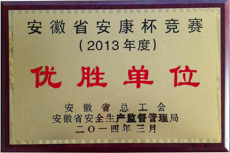 安徽省健康競杯賽優(yōu)勝單位